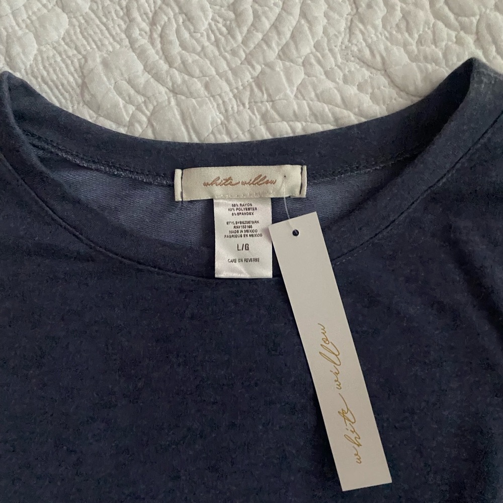 White Willow Drawstring Hem Pullover Sweatshirt I… - image 5